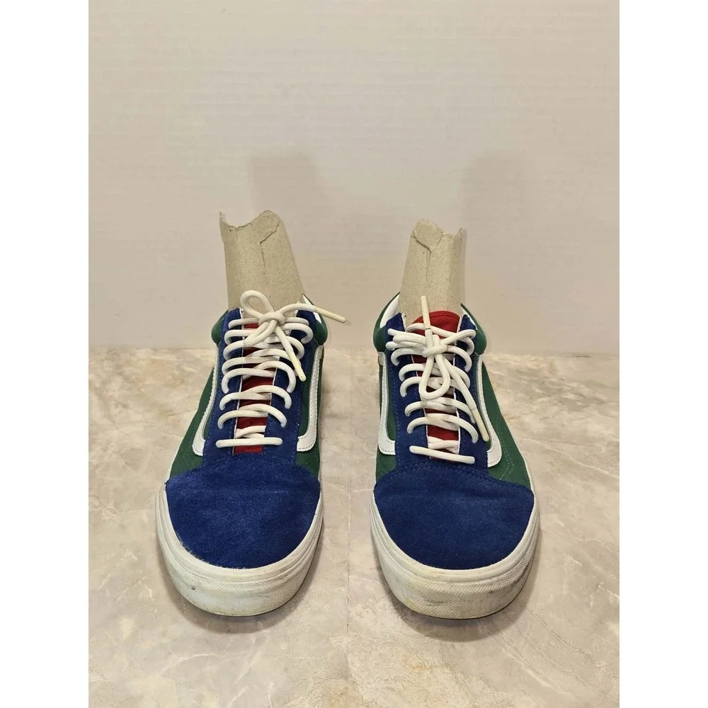 Vans Multicolor Suede & Canvas Low Top Boat Shoes - Blue Green Yellow Red